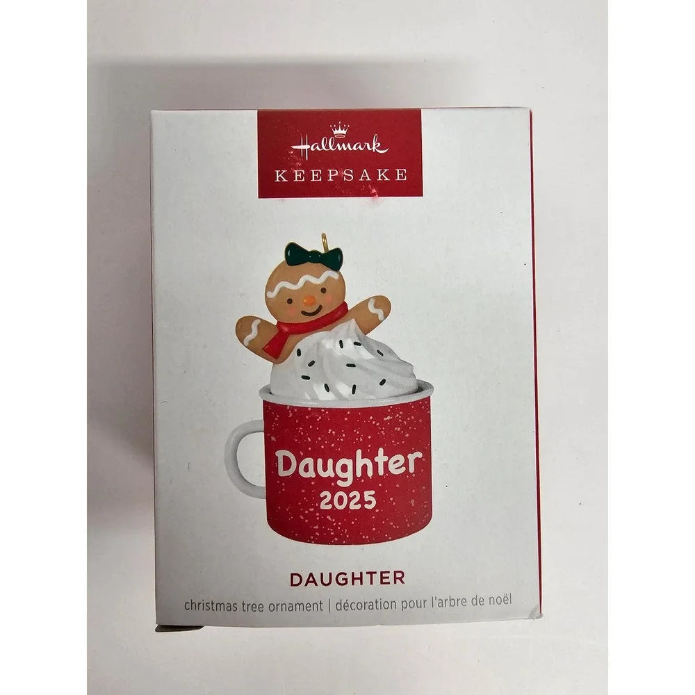 Hallmark‎ Keepsake 2025 Daughter Gingerbread Girl in Mug Christmas Ornament